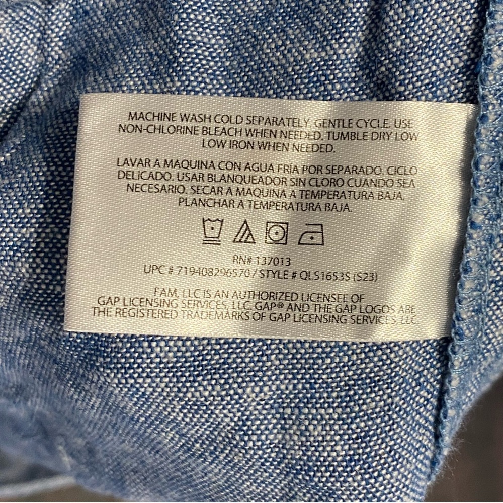 New with Tags GAP Women's Light Blue Chambray Linen-Blend Shorts Size Medium - Picture 9 of 10